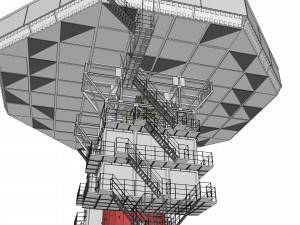 Radar station krona 3D मॉडल