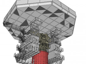 Radar station krona 3D मॉडल