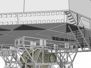Stazione radar Corona Modello 3D