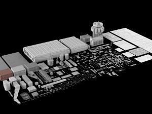 Sci-fi architecture elements collection 5 3D-Modell