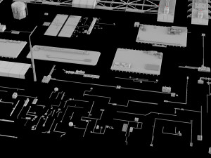 Sci-fi architecture elements collection 5 3D-Modell
