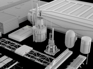 Sci-fi architecture elements collection 5 3D-Modell