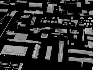 Sci-fi architecture elements collection 5 3D-Modell