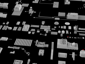 Sci-fi architecture elements collection 5 3D-Modell
