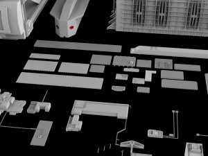 Sci-fi architecture elements collection 5 3D-Modell