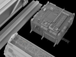 Sci-fi architecture elements collection 5 3D-Modell