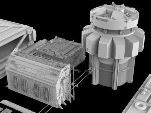 Sci-fi architecture elements collection 5 3D-Modell