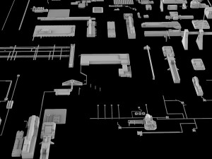 Sci-fi architecture elements collection 5 3D-Modell