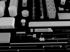 Sci-fi architecture elements collection 5 3D-Modell