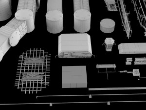 Sci-fi architecture elements collection 5 3D-Modell