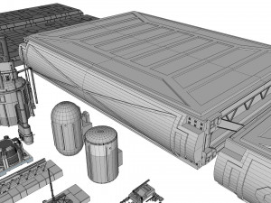 Sci-fi architecture elements collection 5 3D-Modell