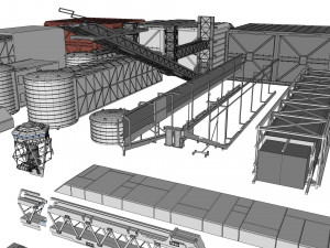 Sci-fi architecture elements collection 5 3D-Modell