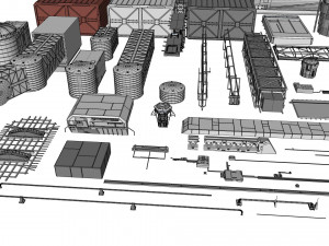 Sci-fi architecture elements collection 5 3D-Modell
