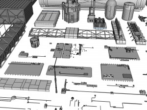 Sci-fi architecture elements collection 5 3D-Modell