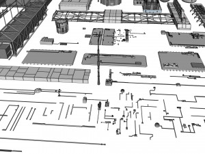 Sci-fi architecture elements collection 5 3D-Modell
