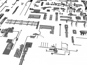 Sci-fi architecture elements collection 5 3D-Modell
