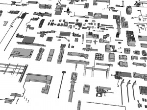 Sci-fi architecture elements collection 5 3D-Modell