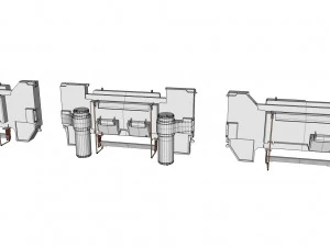 Sci-fi architecture kitbash 22 3D Model