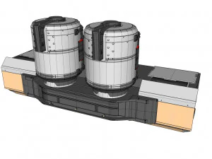 Sci-fi architecture kitbash 22 3D Model