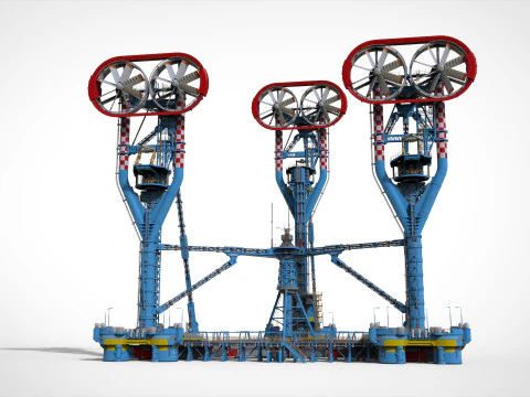 공상 과학 극지 역 3D 모델