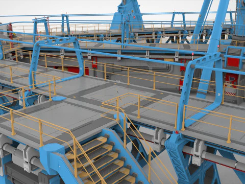 공상 과학 극지 역 3D 모델