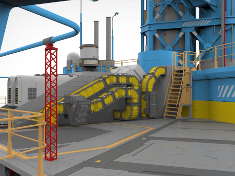 Sci-Fi Polar station Modelo 3D