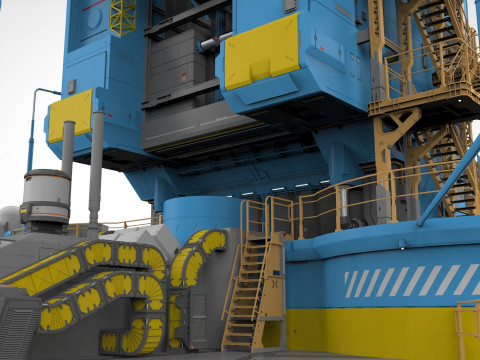 Sci-Fi Polar station Modelo 3D