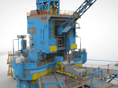 공상 과학 극지 역 3D 모델