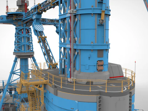 공상 과학 극지 역 3D 모델