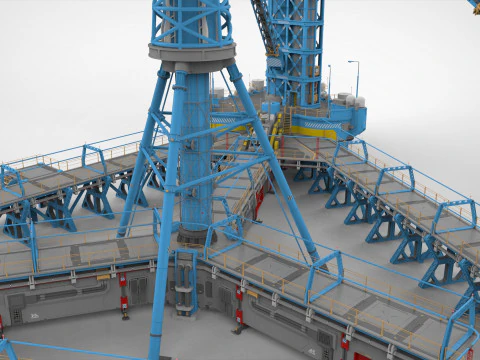 공상 과학 극지 역 3D 모델