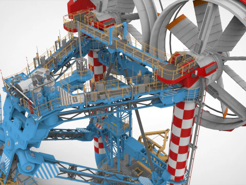 공상 과학 극지 역 3D 모델