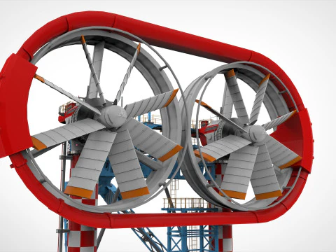 공상 과학 극지 역 3D 모델