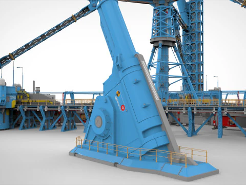 공상 과학 극지 역 3D 모델