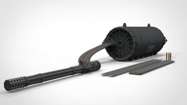 Gau-8 avenger 3D Model .c4d .max .obj .3ds .fbx .stl .blend 