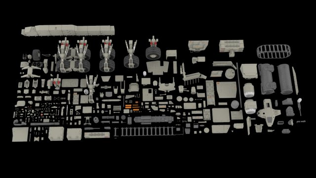 Mechanics collection 2 kitbash Modelo 3D .c4d .max .obj .3ds .fbx .stl .blend 