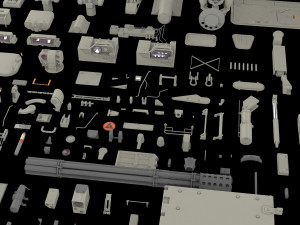 Mechanics collection 2 kitbash Modelo 3D