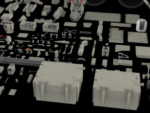 Kolekcja mechaniki 2 kitbash Model 3D