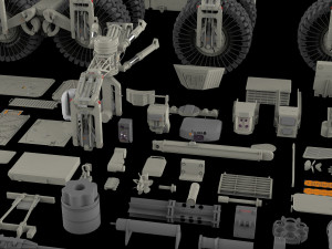 Mechanics collection 2 kitbash Modelo 3D