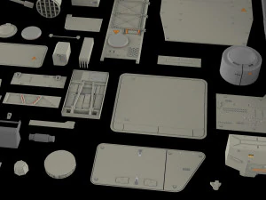 Kolekcja mechaniki 2 kitbash Model 3D