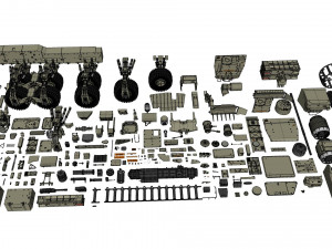 Mechanics collection 2 kitbash Modelo 3D