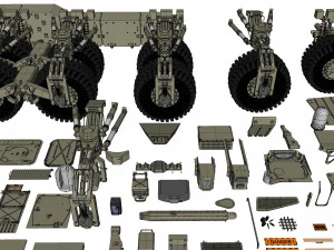 Kolekcja mechaniki 2 kitbash Model 3D