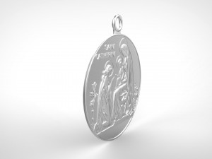 St catherine siena medal 3D Print Model