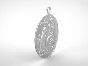 Medalha de Santa Catarina Siena Modelo de Impressão 3D