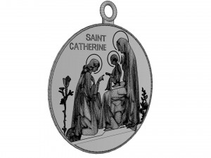 St catherine siena medal 3D Print Model