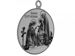 Medalha de Santa Catarina Siena Modelo de Impressão 3D