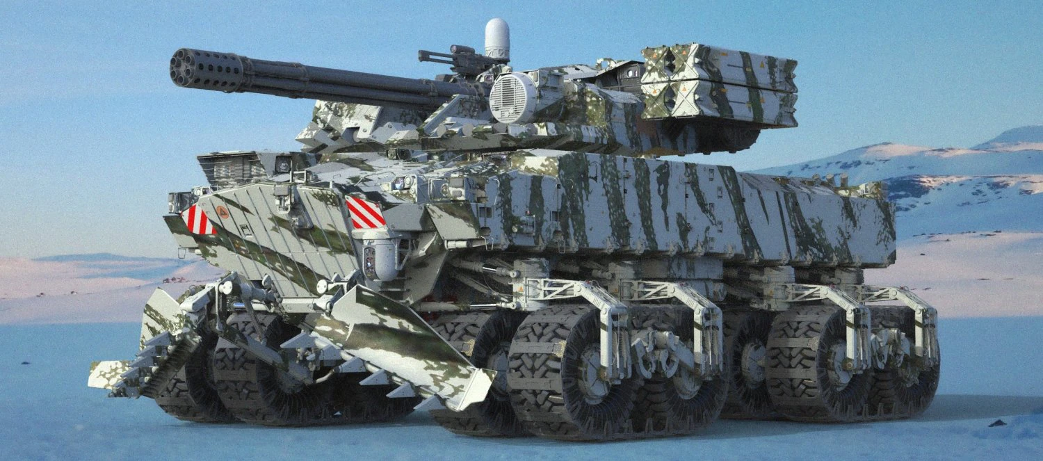 Sci fi Infantry fighting vehicle 3D Model .c4d .max .obj .3ds .fbx .stl .blend