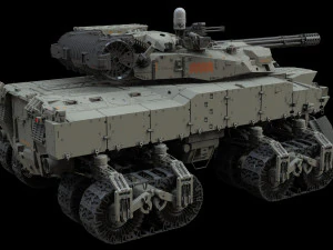 Sci fi Infantry fighting vehicle 3D Model