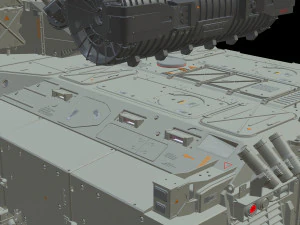 Sci fi Infantry fighting vehicle 3D Model
