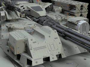 Sci fi Infantry fighting vehicle 3D Model
