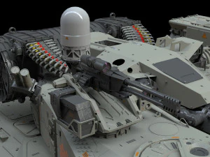 Sci fi Infantry fighting vehicle 3D Model